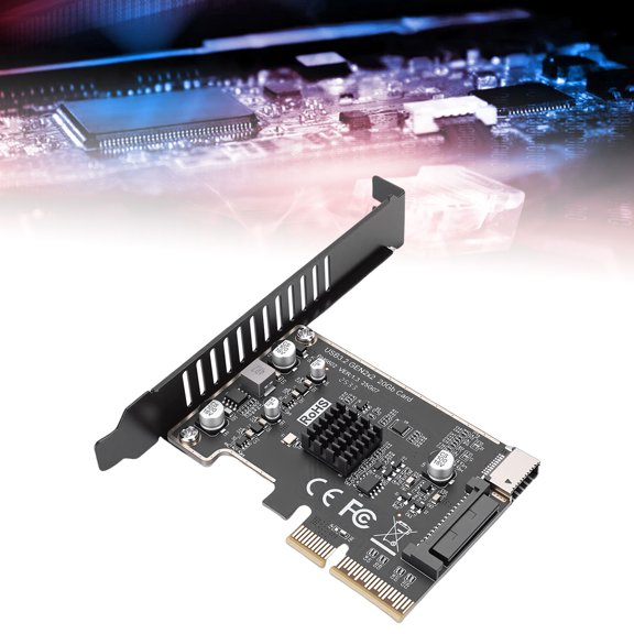 Mioren PCI Express Expansion CardExpansion PCI Express Expansion Card TYPE E Front Type C 20Gbps PCIe To USB 3 Serial ATA 15 PIN Expansion Card Compatible with PCIE X4 X8 X16