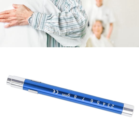 Mioren Pen Light with Pupil Gauge LED Nursing Penlight, Medical Penlight Yellow Lighting Blue