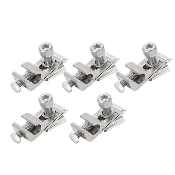 Mioren Photovoltaic Grounding Clamp Solar Panel Grounding Clip, Compatibility 5PCS Photovoltaic Grounding Clamp for Solar Mounting System