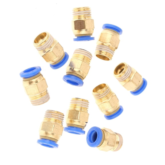 Mioren Pneumatic Quick Fittings Pneumatic Quick Connector Air Fittings Adapter 360 Degree Rotation Brass 10pcs Set for Pipe and Pneumatic Tools