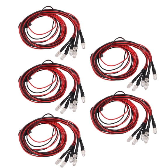 Mioren RC Car LED Light Kit RC Led Lights, 5 Pieces Powered By Receiver RC Car LED Light Kit for RC Car