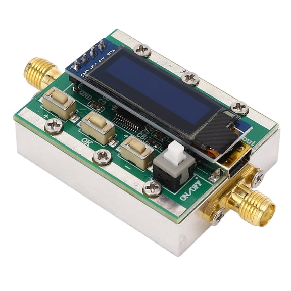 Mioren RF Programmable Attenuator 1-3800MHz RF Attenuator, 50 Ohm Impedance 5V 0-31dB Adjustable Low Insertion Loss RF Programmable Attenuator 1dB Step Back PC Controllable for Analyzer