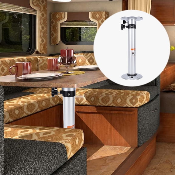 Mioren RV Table Leg Leg Boat Table Pedestal 18.7-29.9in Adjustable Removable 360 Deg Rotation RV Table Leg Base Mount for Motorhome Boat Yacht Deck