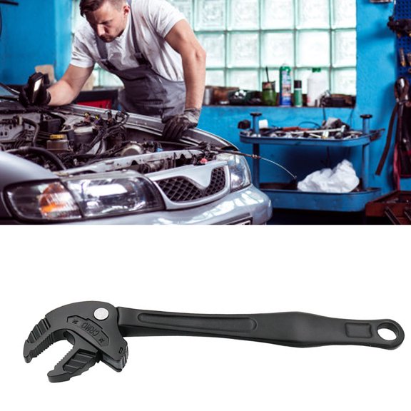 Mioren Ratcheting Wrench Wrench Adjustable Wrench Self Locking Mechanism 13-16mm Ratcheting Jaw Thin Profile Industrial Wrench for Pipe Repair Automotive Home Use