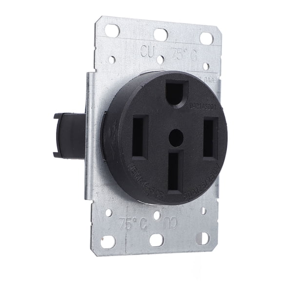 Mioren Recessed Power Outlet Recessed Power Outlet, 50A 3 Pole 4 Wire Grounded Flush Mount Outlet for Home Appliances