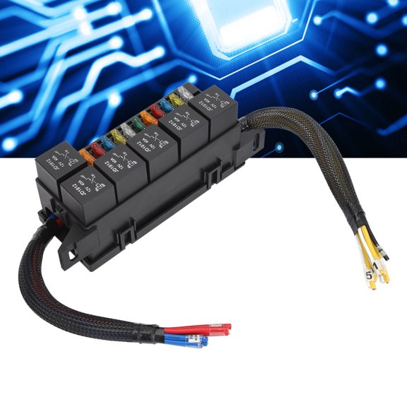 Mioren Relay Box Relay Box, 11pcs ATC ATO 6pcs Relay Z Bracket Design IP65 Waterproof Crimp Terminal Box for Automobile