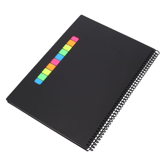 Mioren Reusable Notebook Erasable Reusable Paper Notebook Spiral Bound Erasable Shorthand Notepad APP Connectivity Black Lined and Dotted Pages 180x255mm
