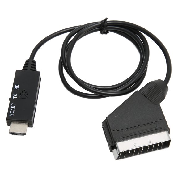 Mioren SCART to HD Multimedia Interface Converter SCART HD Multimedia Interface Converter Adapter, HD 1080P Lightweight Sound Video Converter Cable Easy Installation for DVD