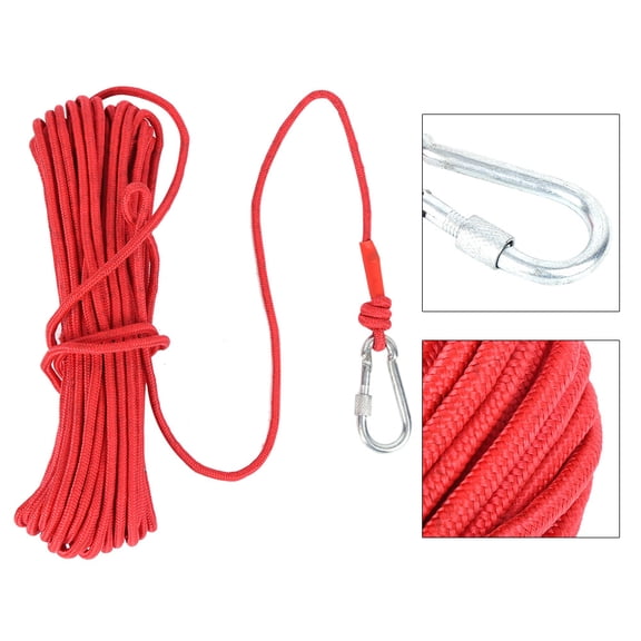 Mioren Salvage Rope Rope 20M Fishing Strong Pull Force Treasure Hunting Salvage Rope with Carabiner