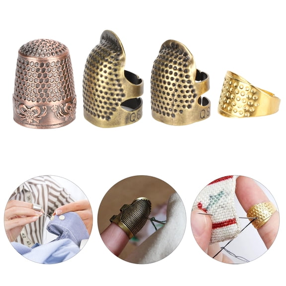 Mioren Sewing Thimble Set Sewing Finger Protector, Durable Sewing Thimble for Quilting for DIY for Sewing for Craft