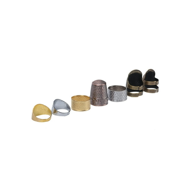 Mioren Sewing Thimbles Knitting Thimble, 7pcs Sewing Thimble for Stitching for Sewing for Handicraft for Embroidery for Needlework