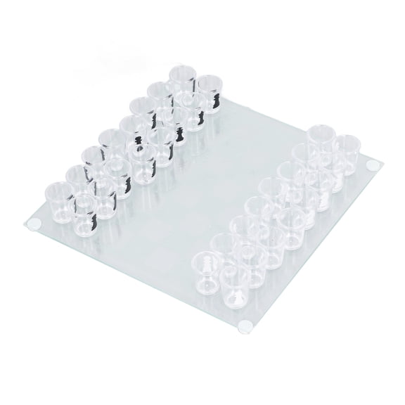 Mioren Shot Glass Chess Game Shot Glass Chess Set, Drinking Shot Glass Chess Set Durable for Travel for Camping