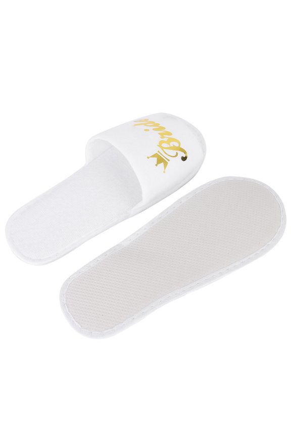 Slippers5 Pair Letters Print Disposable Slippers for Hotel Wedding Party Shooting Props