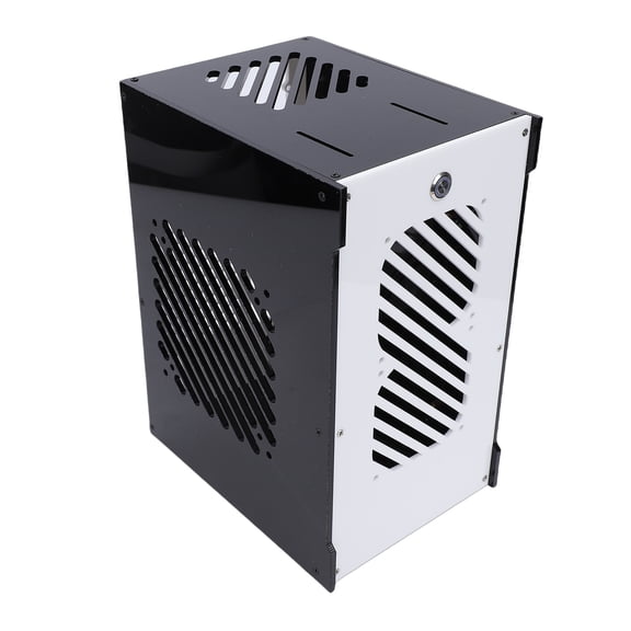 Mioren Small PC CaseCase Small PC Case 360 Degree Open Hollow Cooling Desktop Computer Case Acrylic 292x220x165mm