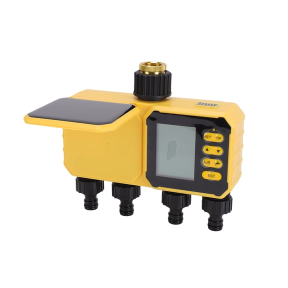 Mioren Solar Water Timer Water Solar Water Timer Smart Irrigation Controller with USB Charging IPX5 Rainproof for Garden Lawn Greenhouse