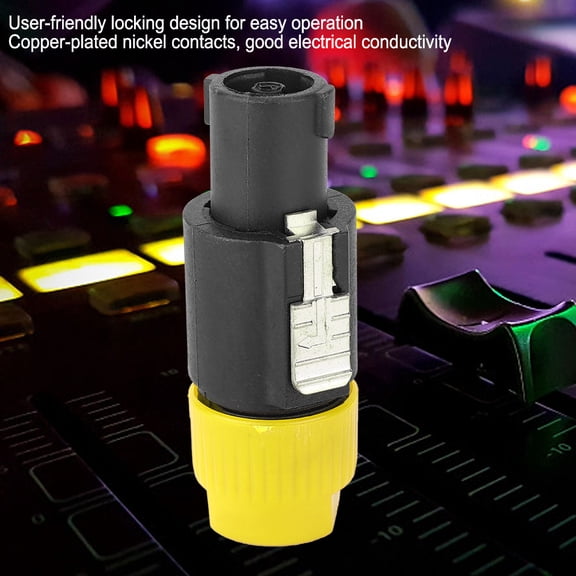 Mioren Speakon Cable Connector Speaker Connector 4 Pin Speakon Plug Cable Connector Audio Speaker Copper Plating