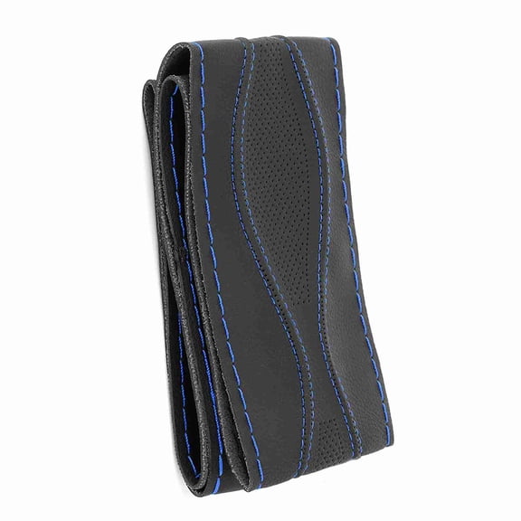 Mioren Steering Wheel Wrap Leather Steering Wheel Cover Hand Stitching Embossing with Needle and Thread Universal 15in