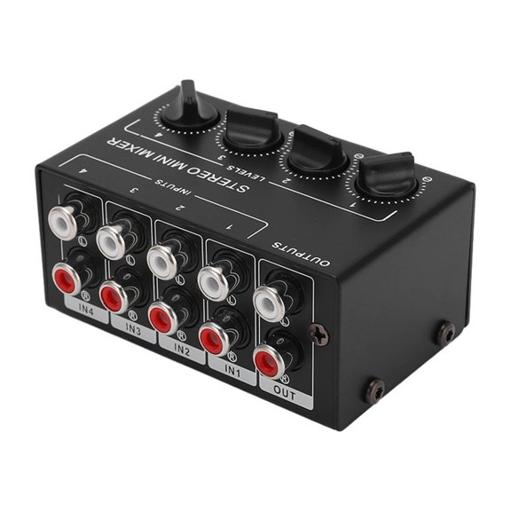Mioren Stereo Mixer Stereo Mixer, Easy Adjustment Audio Mixers for Mixing