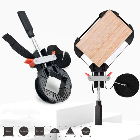 Mioren Strap Clamp Band Clamp, Rugged Plastic Frame Removable Corner Braces Multifunctional Easy Adjustment Strap Clamp for Bookshelves