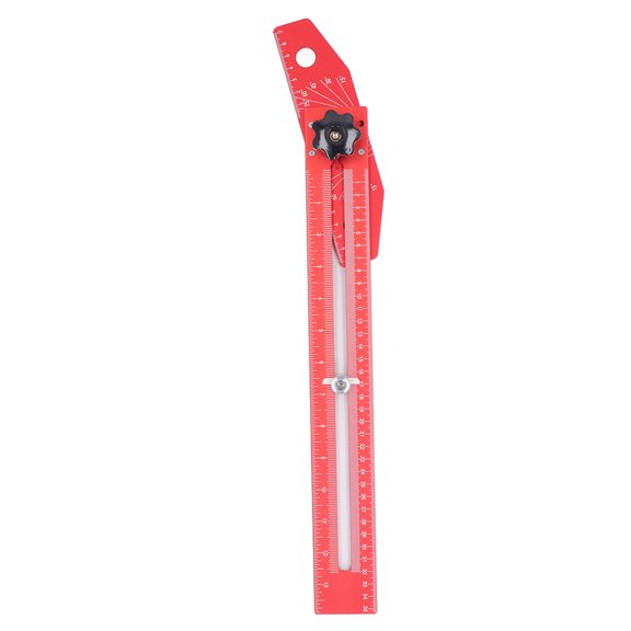 Mioren T Ruler T Square Ruler, CNC Finished Aluminum Alloy Easy Reading T Square Ruler Protractor for Measuring