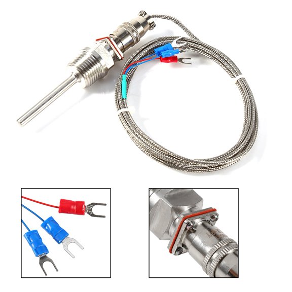 Mioren Temperature Sensor RTD PT100 Temperature Sensor High Chip Temperature Monitoring Sensor Probe for Industrial Use