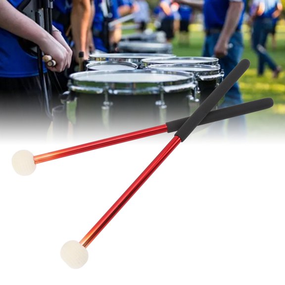 Mioren Timpani 2 Pcs Timpani Mallet, Premium Alloy Body, Wool Felt Head, Rubber Handle, Versatile Application, Convenient Portability with Superior Soft Mallets for Marching Drum, Timpani,