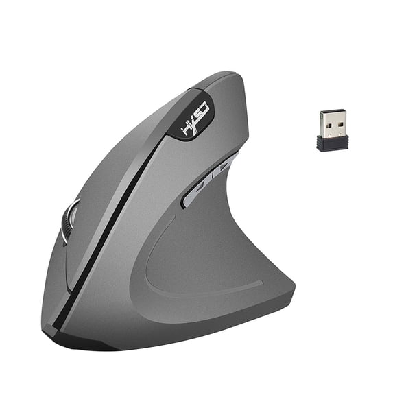 Mioren Vertical mouseMouse 2.4G Wireless Mouse Vertical Ergonomic Mouse with USB Receiver Replacement for Notebook PC Laptop Grey