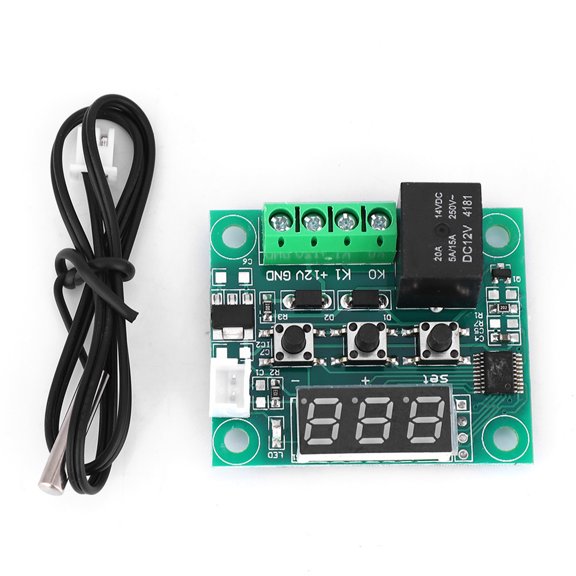 Mioren W1209 2pcs W1209 DC 12V Digital Thermostat Waterproof Sensor Temperature Control Switch 50-110C for Home Use