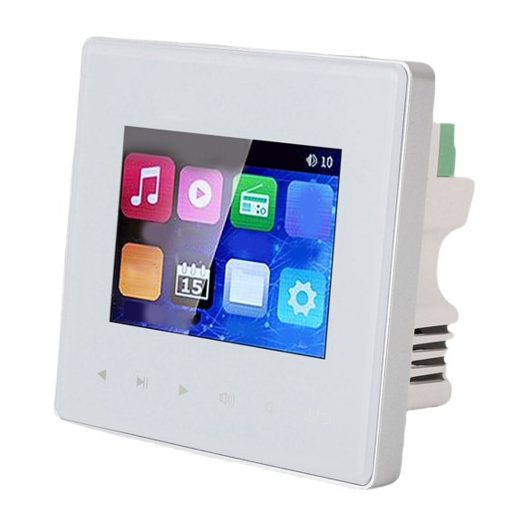 Mioren WallWall Mount Music Amplifier, Smart Bluetooth Wall Amplifier 2.8 Inch HD Touch Screen for Home Theater
