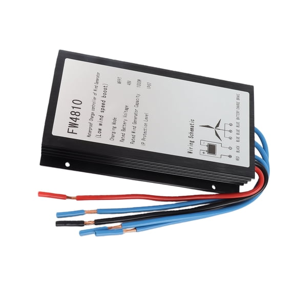 Mioren Wind Charging Controller Wind Generator Charge Controller, Multilateral Bottom Plate IP67 Protection Wind Charging Controller 48V Rated 1000W Waterproof for Factory