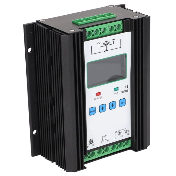 Mioren Wind Solar Controller WindSolarController, WindSolarRegulator 12V 24V 600W for Household