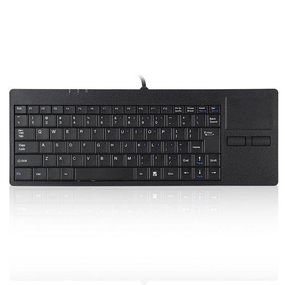 Mioren Wired KeyboardWired USB Touchpad Hub Port Keyboard 86 Key Mute Ultra Thin Keyboard Notebook Desk