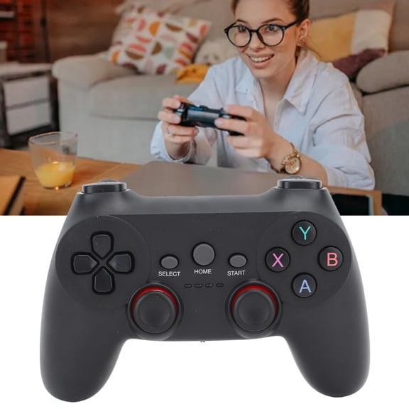 Mioren Wireless Controller Game Controller, Wireless Game Controller 2.4G Sensitive Control Compact USB Receiver Quick Response Rechargeable Battery for TV
