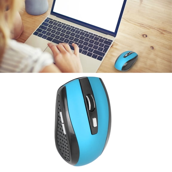 Mioren Wireless Mouse Computer Mouse Wireless, Wireless Mouse 2.4GHz for for Vista for OS X Blue