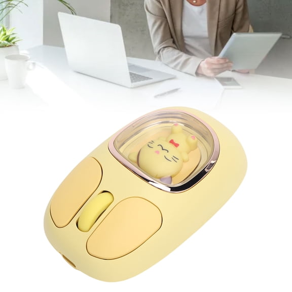 Mioren Wireless MouseWireless Mouse Cute Doll Type C Rechargeable Silent RGB Backlit 2.4G BT5.0, BT Mouse for Working Gaming with Seamless Connectivity