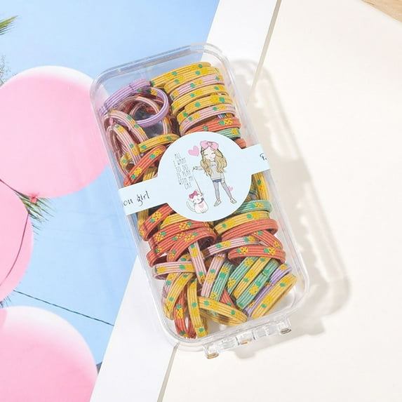 Miorin Under $5 60Pcs Colorful Elastic Hair Bands, Soft Ponytail Holders for Women, Stretchy Non Slip Hair Ties, Daily Hair Accessories for All Hair Types, Multicolor Heardband
