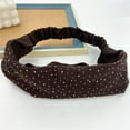 thumbnail image 1 of Miorin Under $5 Soft Cloth Headbands for Women, Elastic Soft Headband for Yoga Running, Sweat Wicking Wide Hair Band, Women's Fashion Headbands, Brown Heardband, 1 of 6