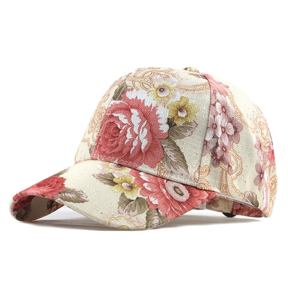 Miorin Under $5 Vintage Floral Star Print Washed Baseball Cap for Women, Adjustable Soft Cotton Floral Dad Hat, Lightweight Sun Hat for Outdoor Travel Daily Casual, Multi Pattern Color Options