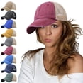 thumbnail image 1 of Miorin Under $5 Washed Trucker Hat for Women, Mesh Back Baseball Cap, Adjustable Light Sun Visor Hat for Outdoor Running Gardening, 9 Solid Washed Colors, 1 of 5
