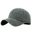 thumbnail image 1 of Miorin Under $5 Women High Ponytail Hole Washed Distressed Baseball Cap, Hollow Bun Soft Cotton Dad Hat for, Adjustable Outdoor Running Gardening Sun Visor Hat, 5 Retro Washed Colors, 1 of 9