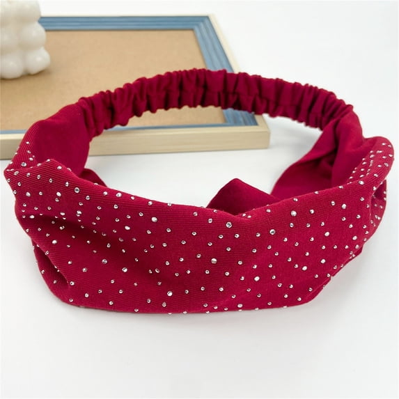 Miorin Under $5 Workout Headbands for Women Non Slip, Elastic Non Slip Hair Band, Thin Wide Headband for Daily Use, Cute Women's Headbands Fashion, Red Heardband