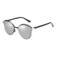 thumbnail image 1 of Miorin Under $10 Retro Rectangular Polarized Sunglasses for Women Men Protection Polarized Square Sunglasses Silver Frame Silver Lens Sunglasses, 1 of 3