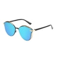 thumbnail image 1 of Miorin Under $10 Retro Small Oval Sunglasses for Women Retro 70s Glasses Chunky Sun Shades Cute Blue Frame Blue Lens Sunglasses, 1 of 3