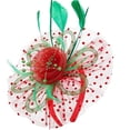 thumbnail image 1 of Miorin Under $5 Hat Clip Headwear, Tea Party Headband Hats, Womens Fascinators Hats Headband with Mesh for Wedding Cocktail Dresses Red, 1 of 2