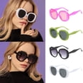 thumbnail image 1 of Miorin Under $5 Oval Sunglasses for Women Suitable for Daily Wear, Music Festivals and Holiday Gifts Black Frame Black Lens Sunglasses, 1 of 4