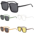 thumbnail image 1 of Miorin Under $5 Oval Sunglasses for Women Trendy Y2K 90s Vintage Designer Black Frame Black Lens Sunglasses, 1 of 7