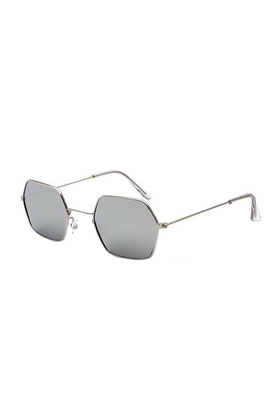 Miorin Under $5 Retro Aviator Sunglasses for Women Men Retro 70s Glasses Chunky Sun Shades Cute Gray Frame Grey Lens Sunglasses
