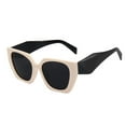 thumbnail image 1 of Miorin Under $5 Retro Rectangular Sunglasses for Women Vintage Stylish Narrow Cat Eye Design Protection Brown Frame Black Lens Sunglasses, 1 of 1