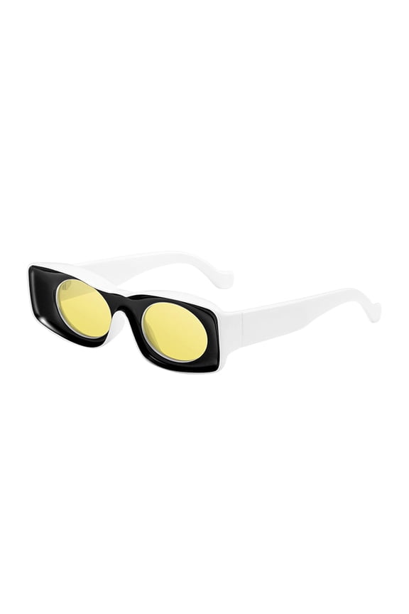 Miorin Under $5 Retro Square Sunglasses for Women Men Thick Rectangle Trendy Vintage Shades UV400 Protection Black Frame Black Lens Sunglasses