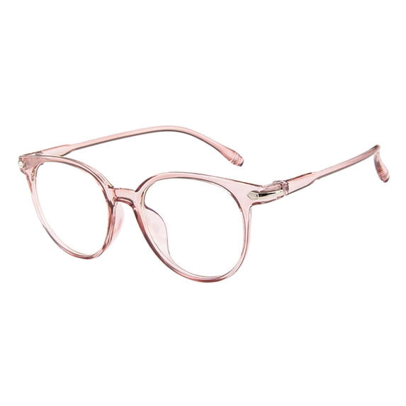Miorin Under $5 Round Glasses Stylish Eyeglasses Readers Professional Reading Glasses for Women All Day Pink Frame Clear Lens Sunglasses